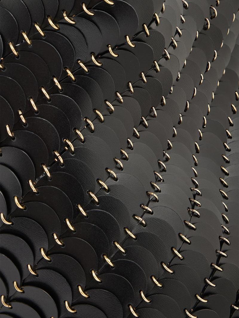 Large Black bucket Paco bag in leather Product Image