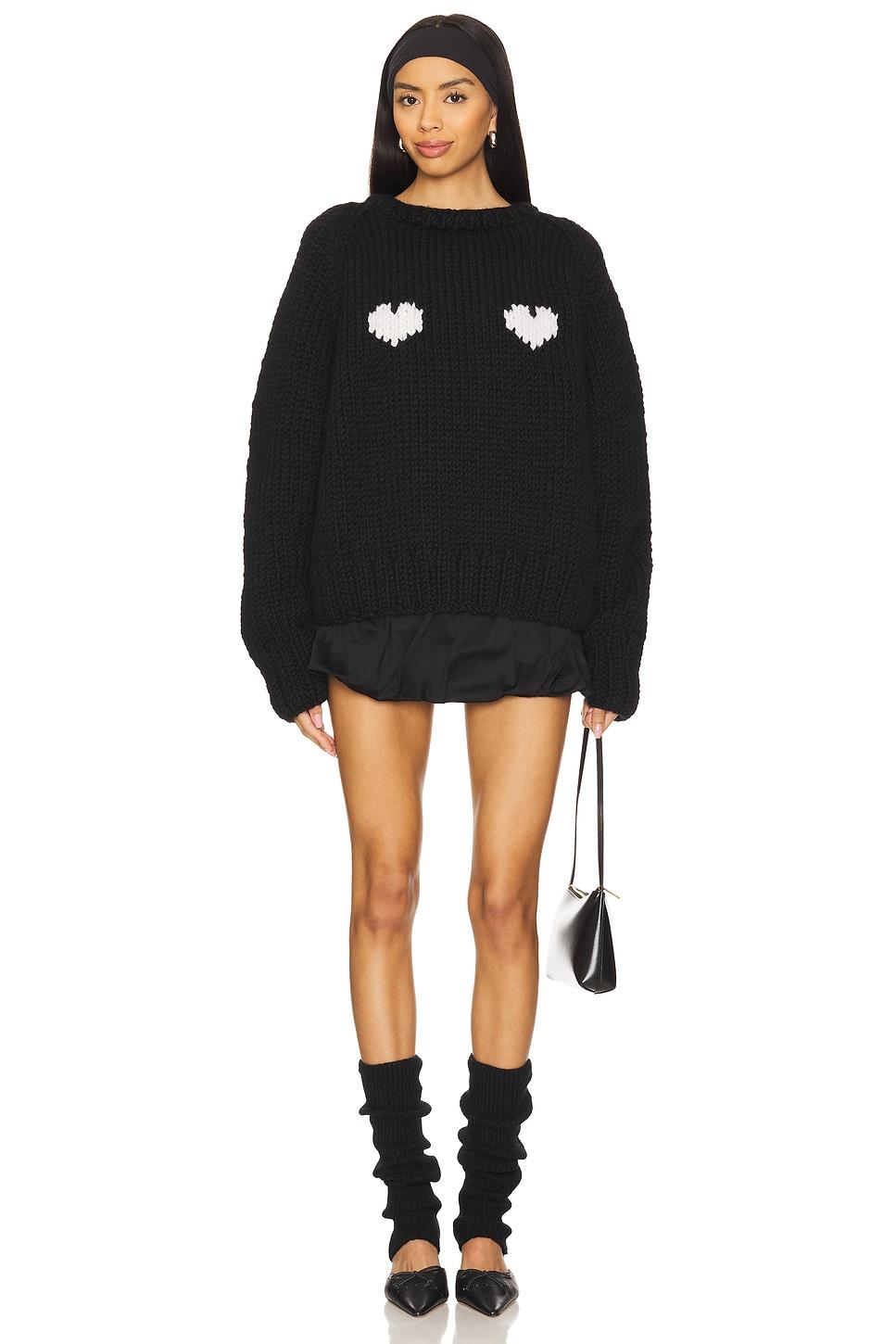 Two Hearts Slouchy Pullover GOGO Sweaters Product Image