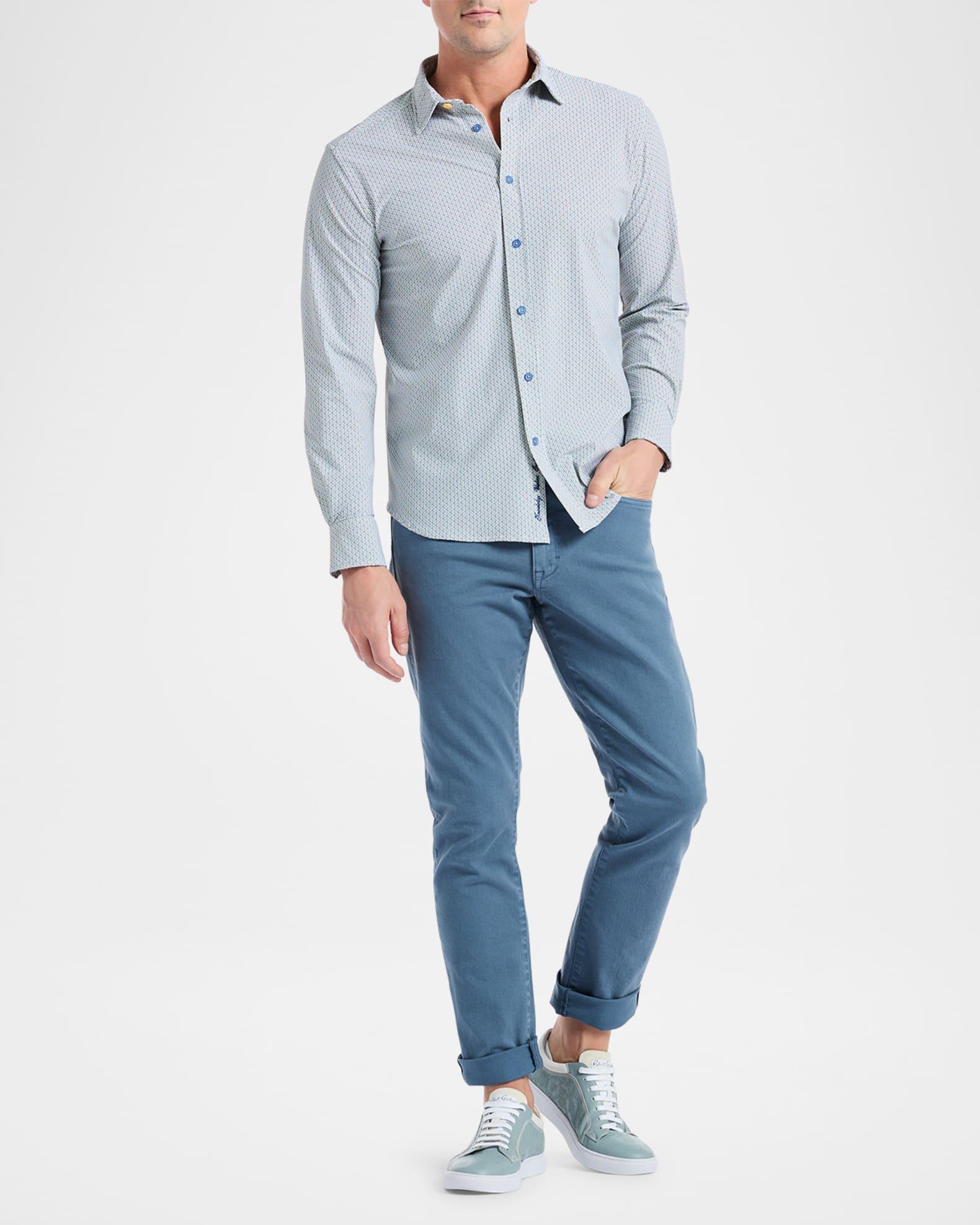 Men's Caveda Micro-Geometric Stretch Sport Shirt Product Image