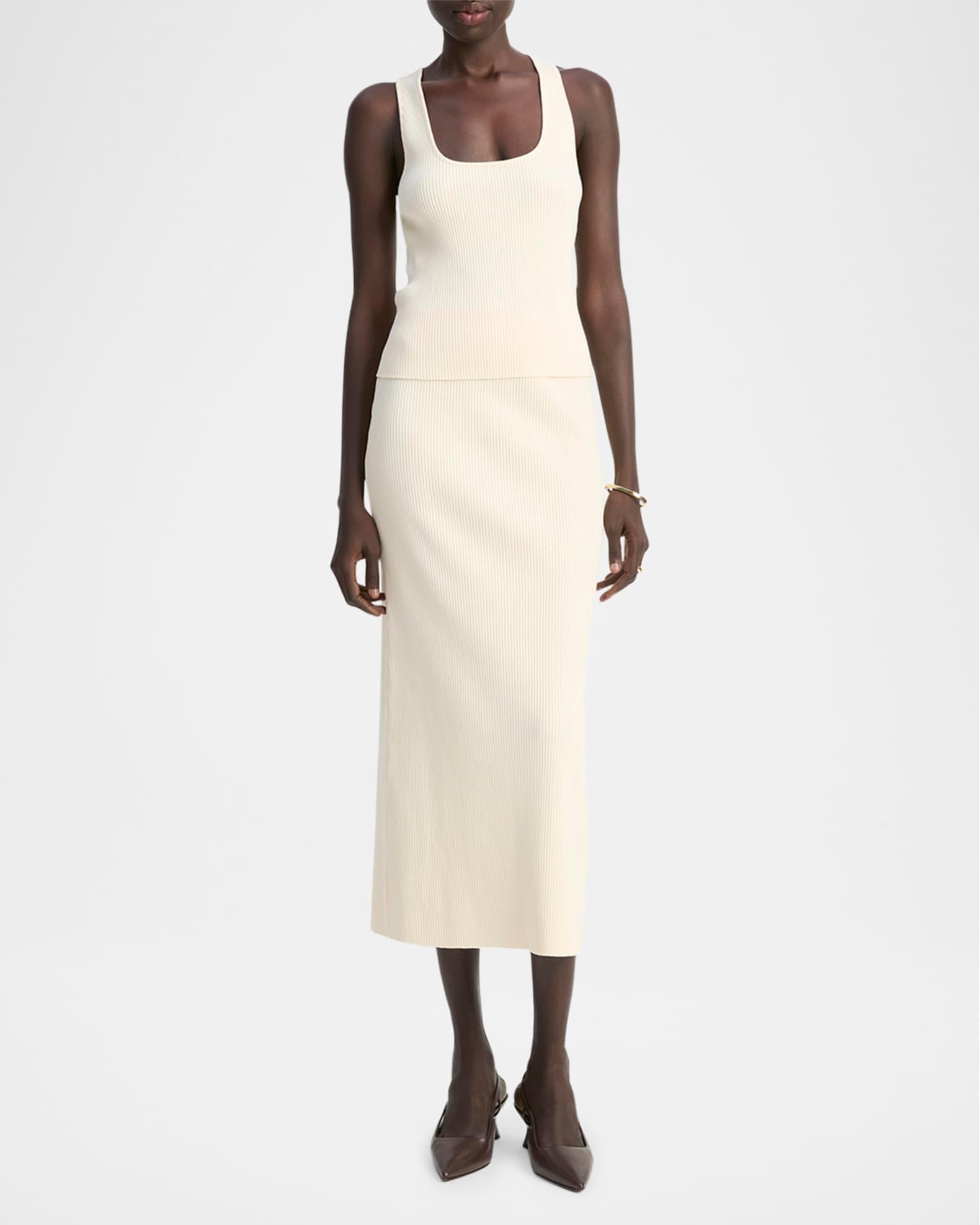 Ribbed Ankle-Length Skirt Product Image