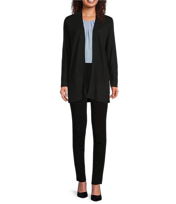 Calvin Klein Sweater Knit Open Front Long Sleeve Cardigan Product Image