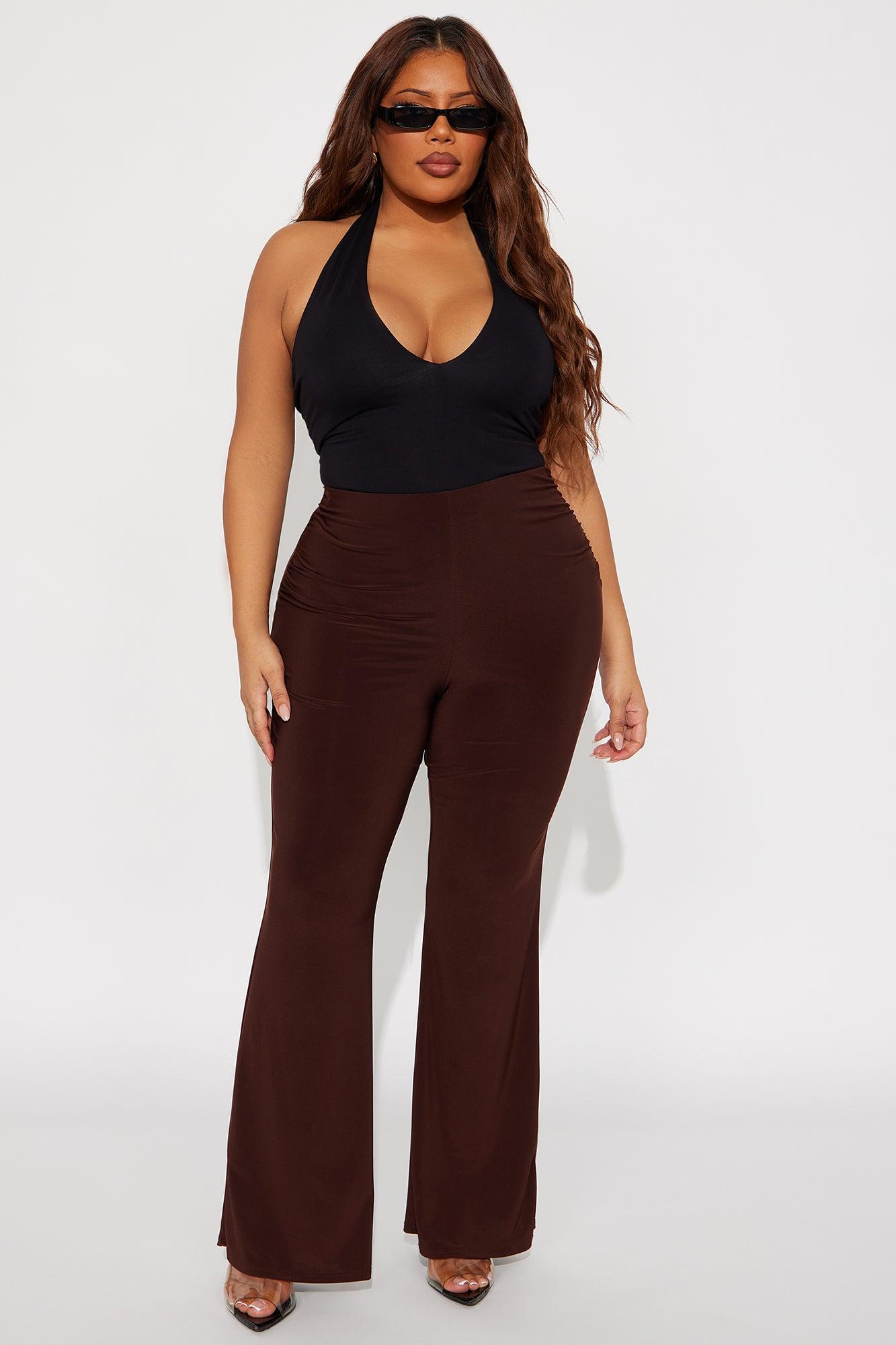 Waiting On You Flare Pant 32″ - Chocolate Female Product Image