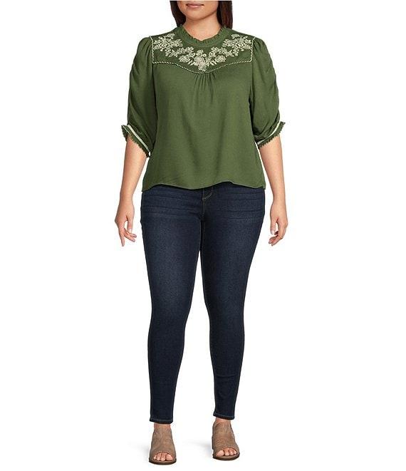 Code Bleu Plus Size Soho Stretch Mid Rise Skinny Leg Denim Jeans Product Image