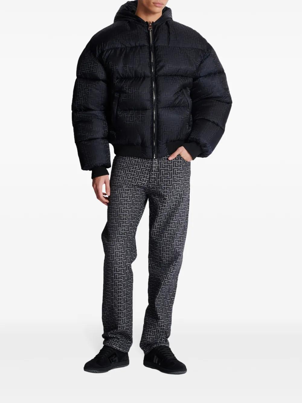 PB-monogram pattern puffer jacket Product Image