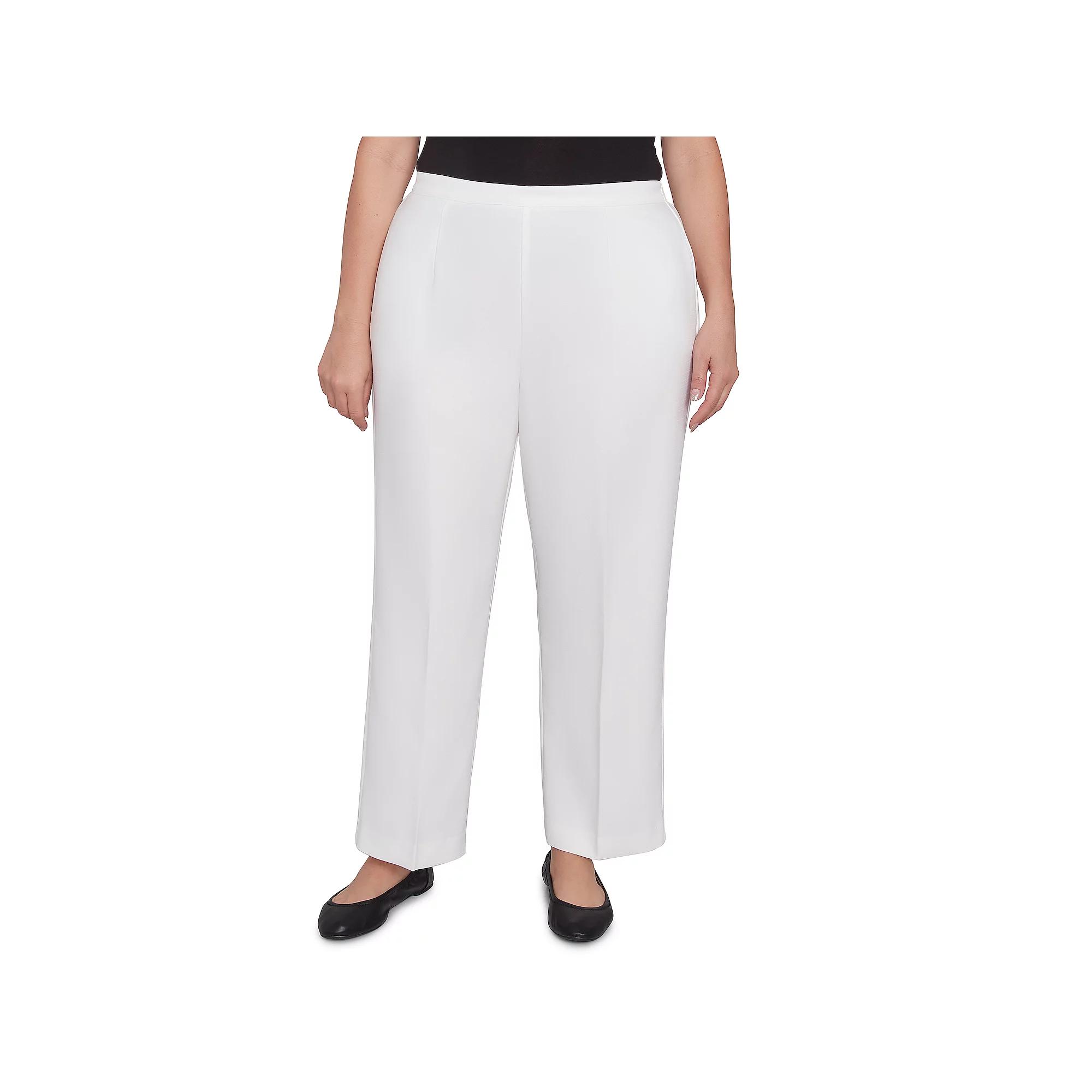 Plus Size Alfred Dunner Estate Pull-On Medium Length Pants, Women's, Size: 20 W, Dove Gray Product Image