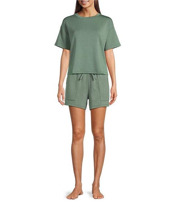 Half Moon by Modern Movement Short Sleeve Crew Neck Knit Coordinating Lounge Top Product Image