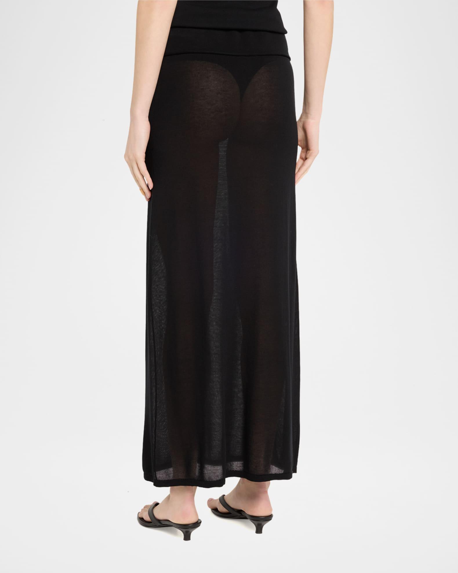 Sheer Knit Maxi Skirt Product Image