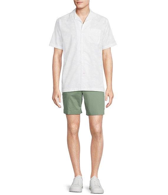 Cremieux Blue Label St. Tropez Collection Palm Tree Short Sleeve Woven Camp Shirt Product Image