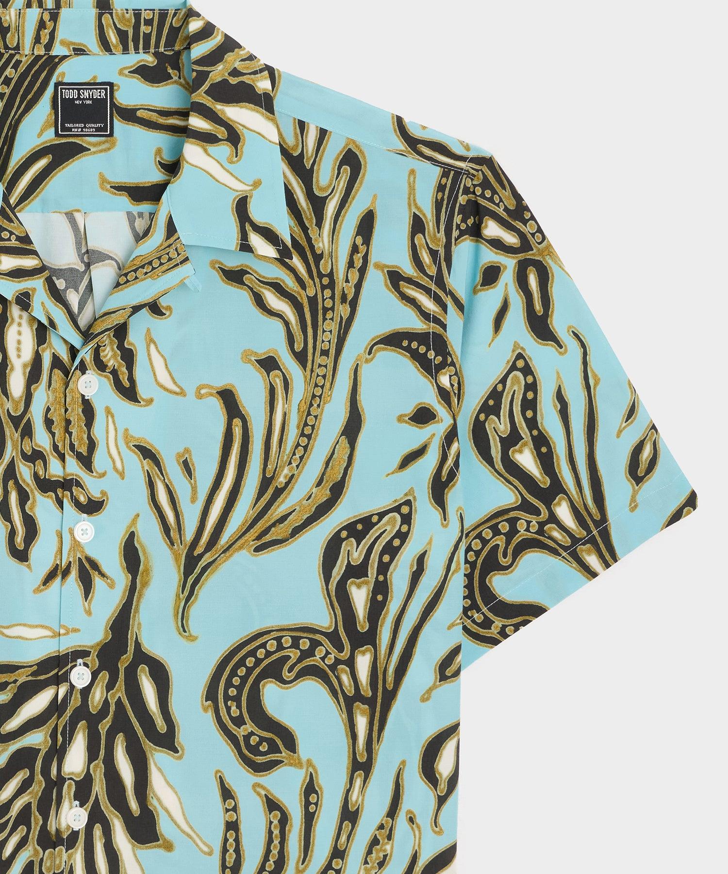 Cropped Silk-Cotton Camp Collar Shirt Product Image