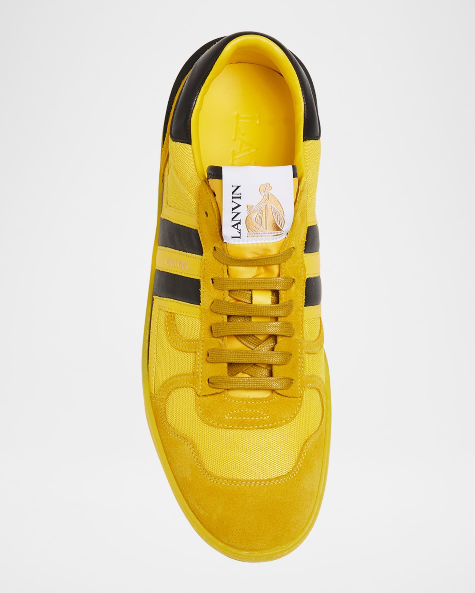 Men's Clay Leather and Mesh Low-Top Sneakers Product Image