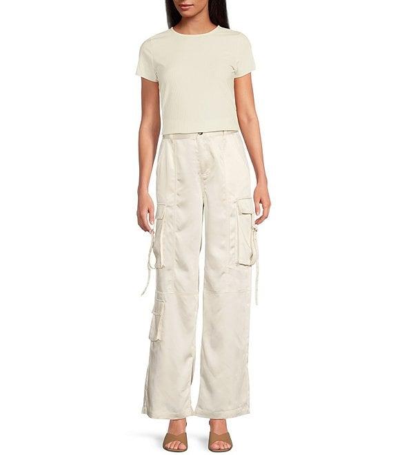 GB Short Sleeve Ribbed Knit Coordinating T-Shirt Product Image