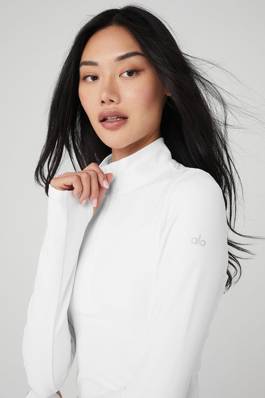Alosoft 1/2 Zip Rapid Pullover - White Product Image