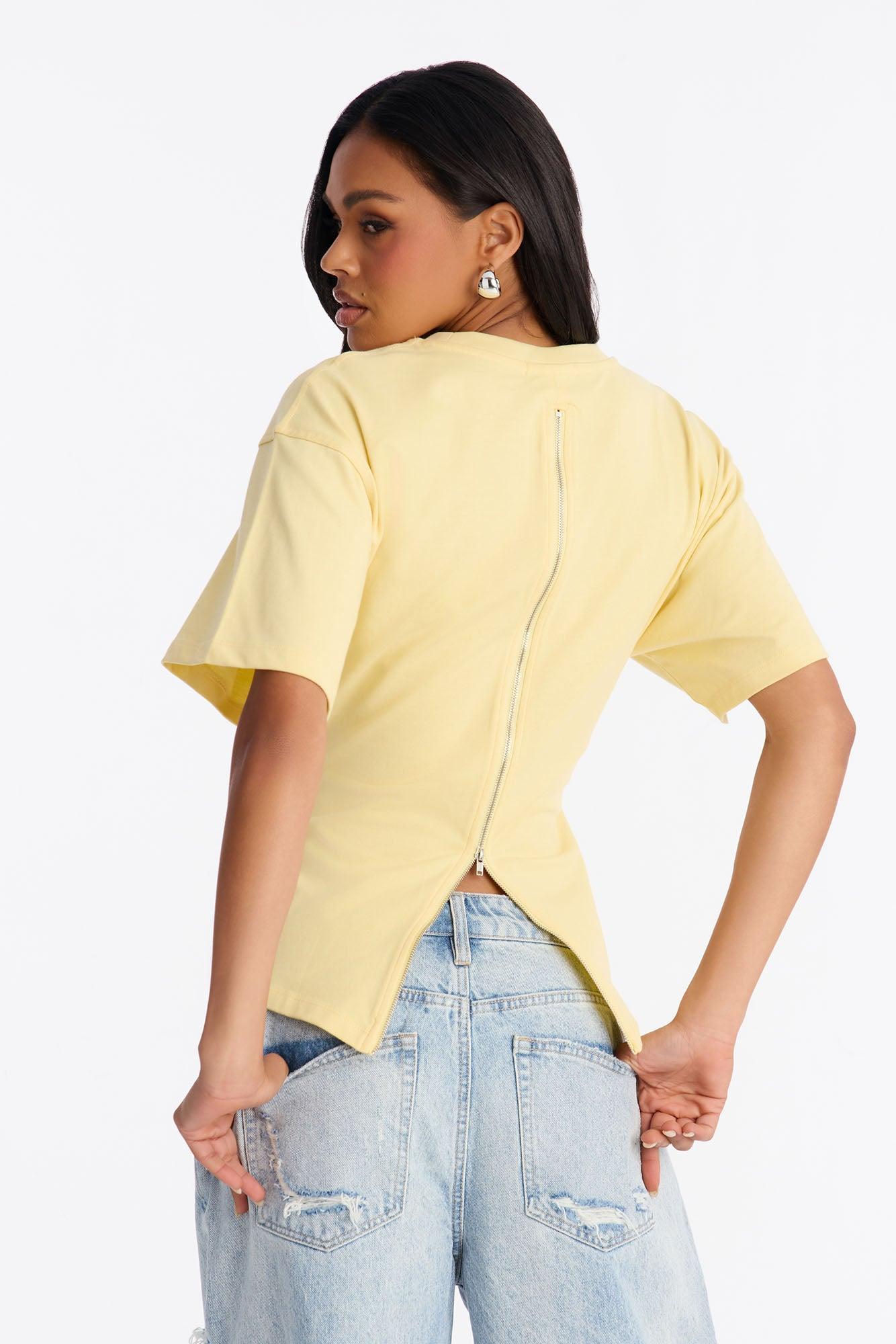 Jayden Fitted T-Shirt - Butter Yellow Female Product Image