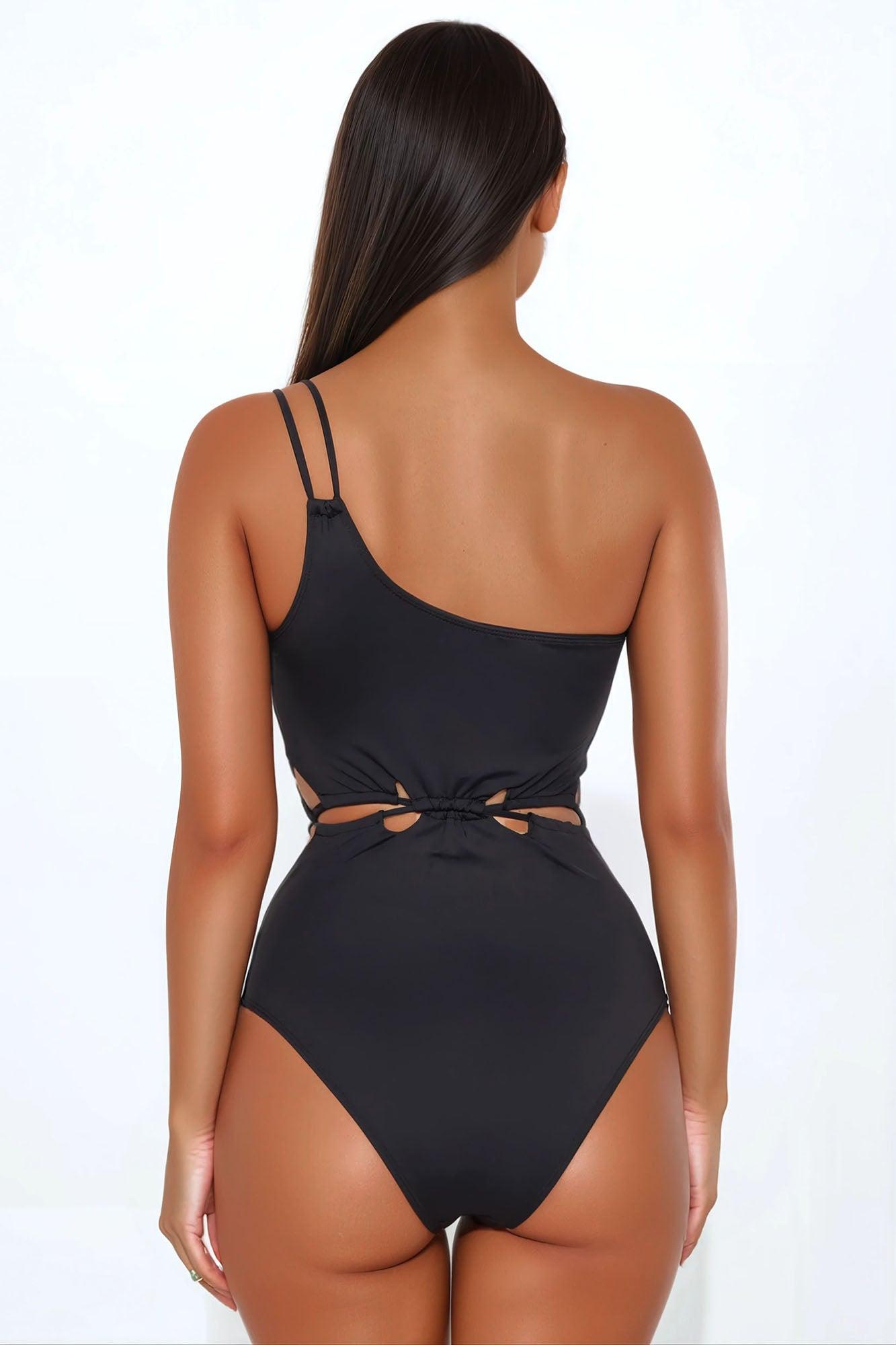 Becky Cutout 1 Piece Swimsuit - Black Product Image