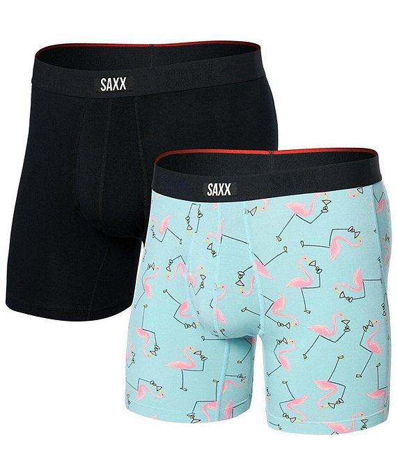 SAXX Vibe Xtra Solid/Flamingo Printed 6#double; Boxer Briefs 2-Pack Product Image