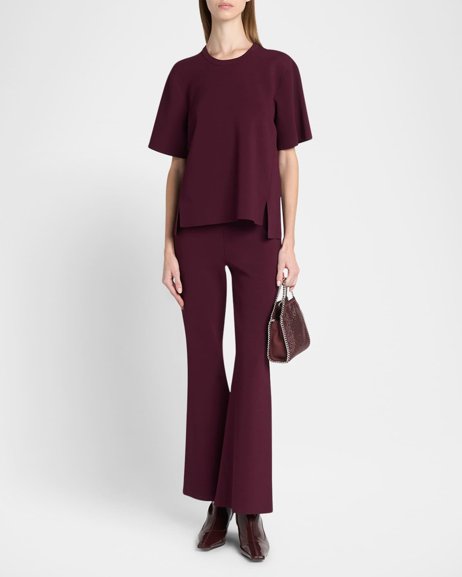 Flared Knit Trousers Product Image
