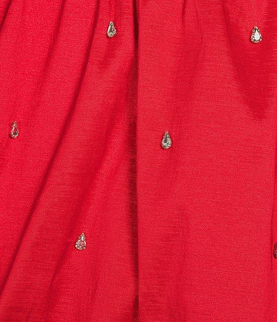 Gianni Bini Nadia Rhinestone Embellished Taffeta Bubble Mini Skirt Product Image