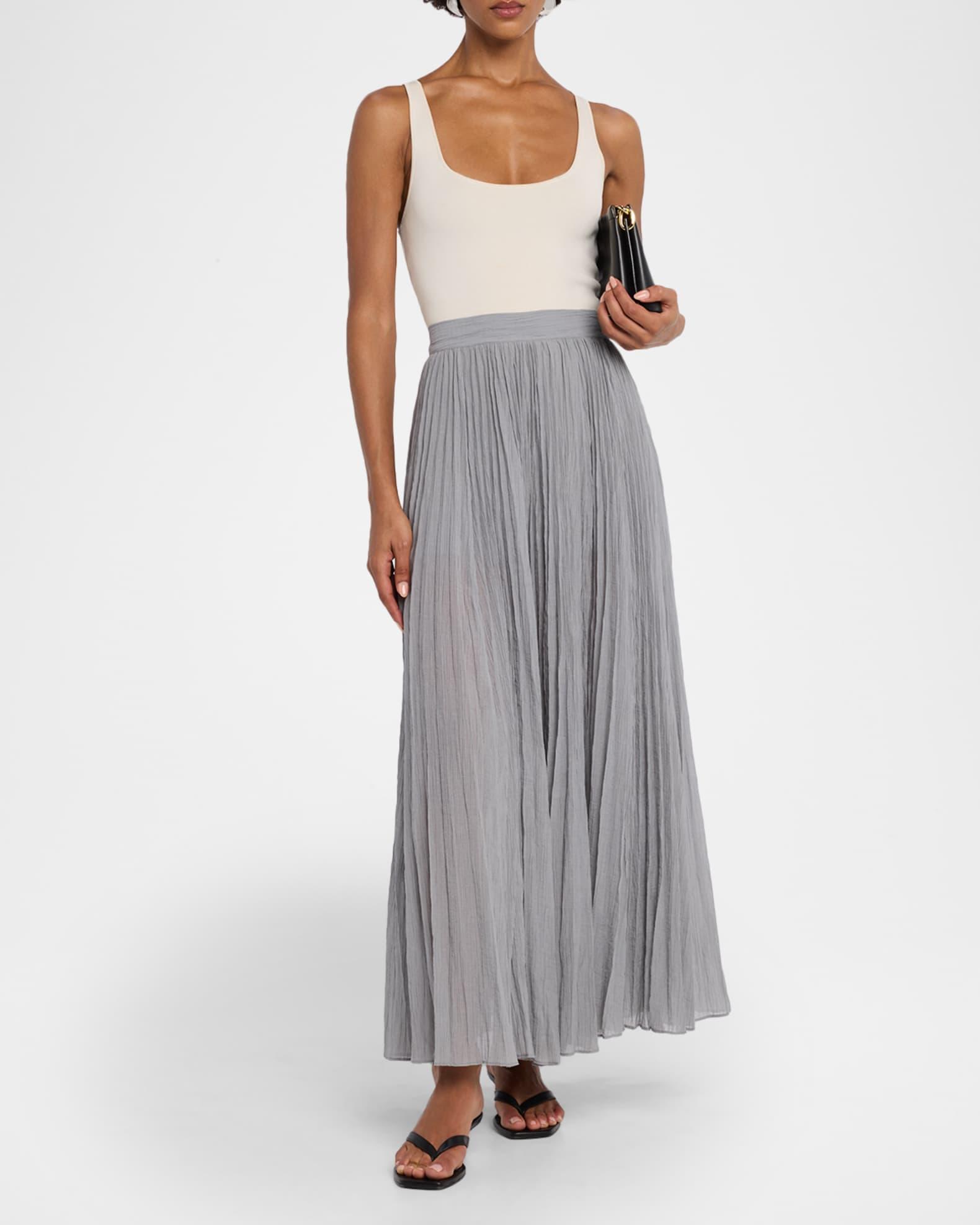 Crinkled Plisse Maxi Skirt Product Image
