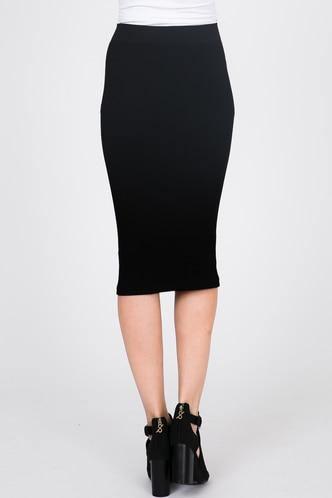 Maya's Place Ribbed Midi Skirt Product Image