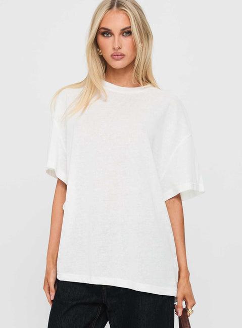 Zaydee Oversized Tee White Product Image