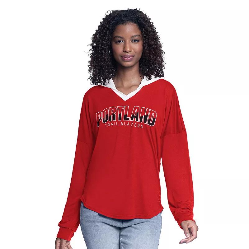 Women's G-III 4Her by Carl Banks Red Portland Trail Blazers Bench Player Over Product Image