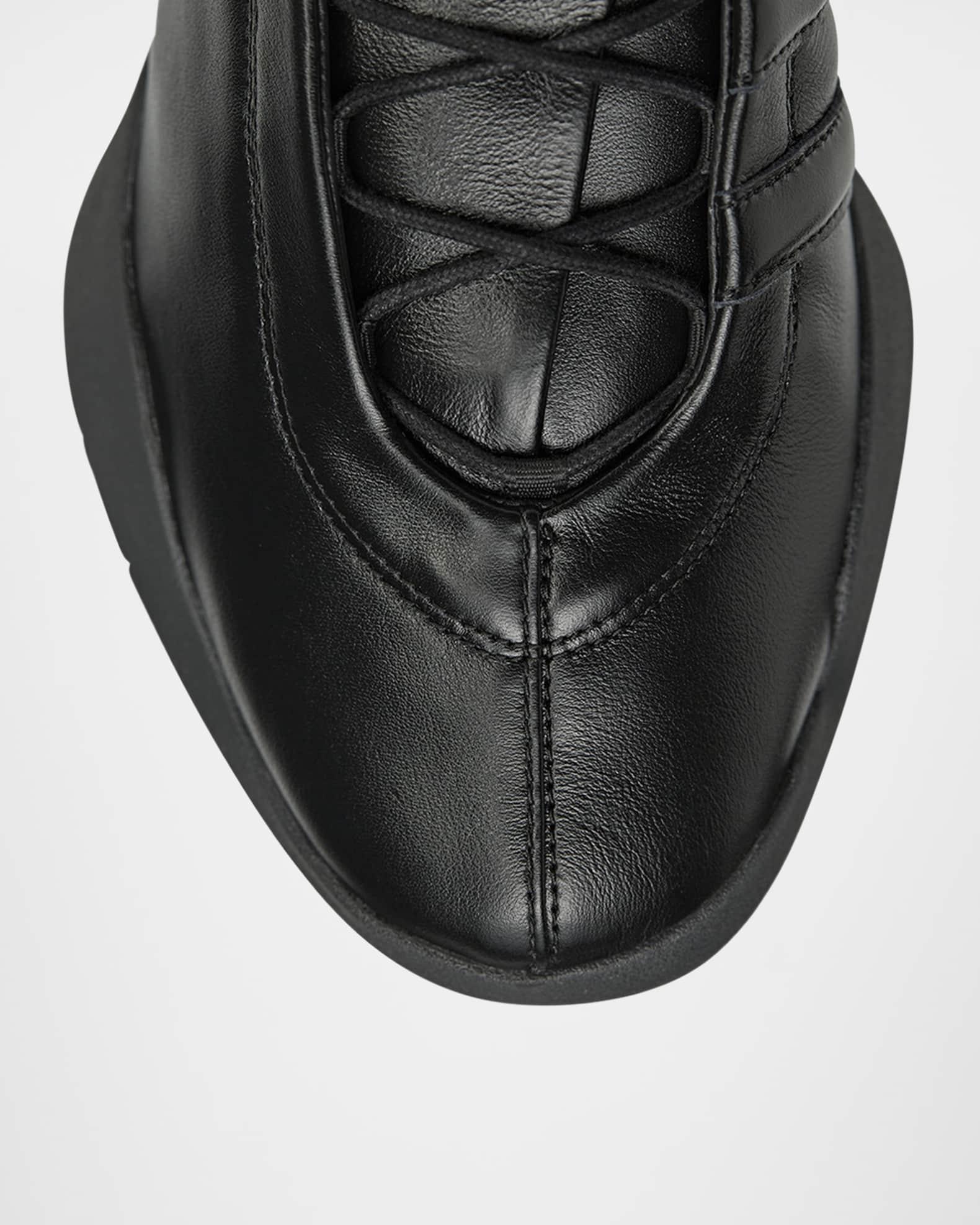 Men's Regu Leather Low-Top Sneakers Product Image