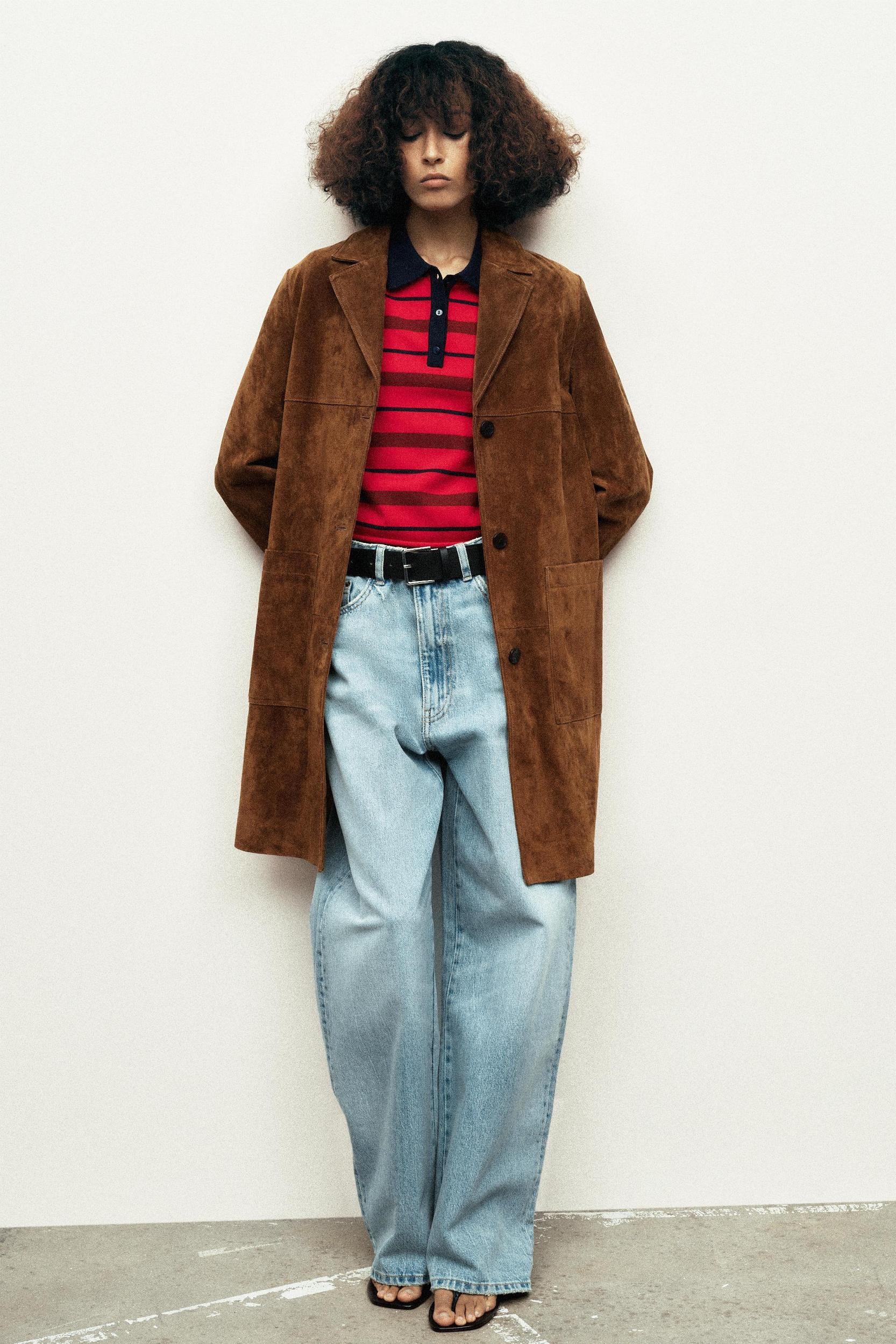 STRIPED KNIT POLO SWEATER Product Image