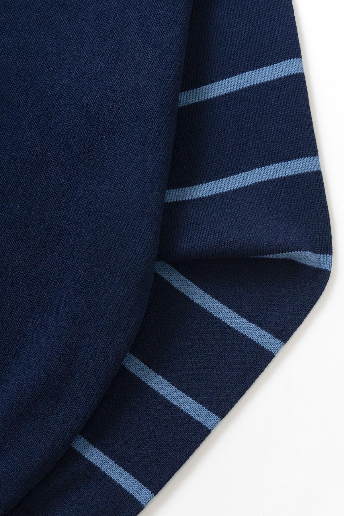 Blacksmith - Banded Sleeve Sweater - Navy Product Image