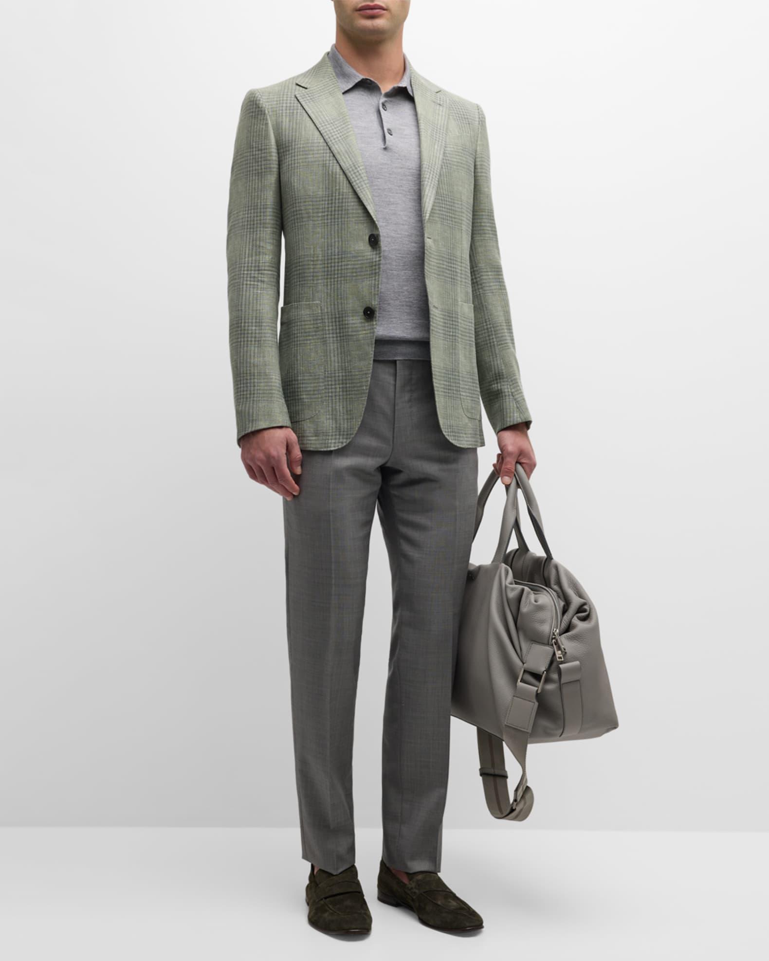 Men's Plaid Linen-Blend Sport Coat Product Image