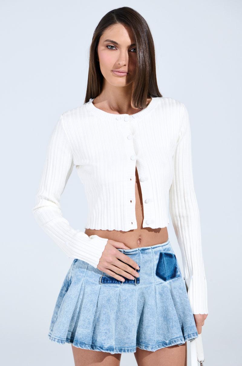 ANGEL EYES FUR TRIM CARDIGAN Product Image