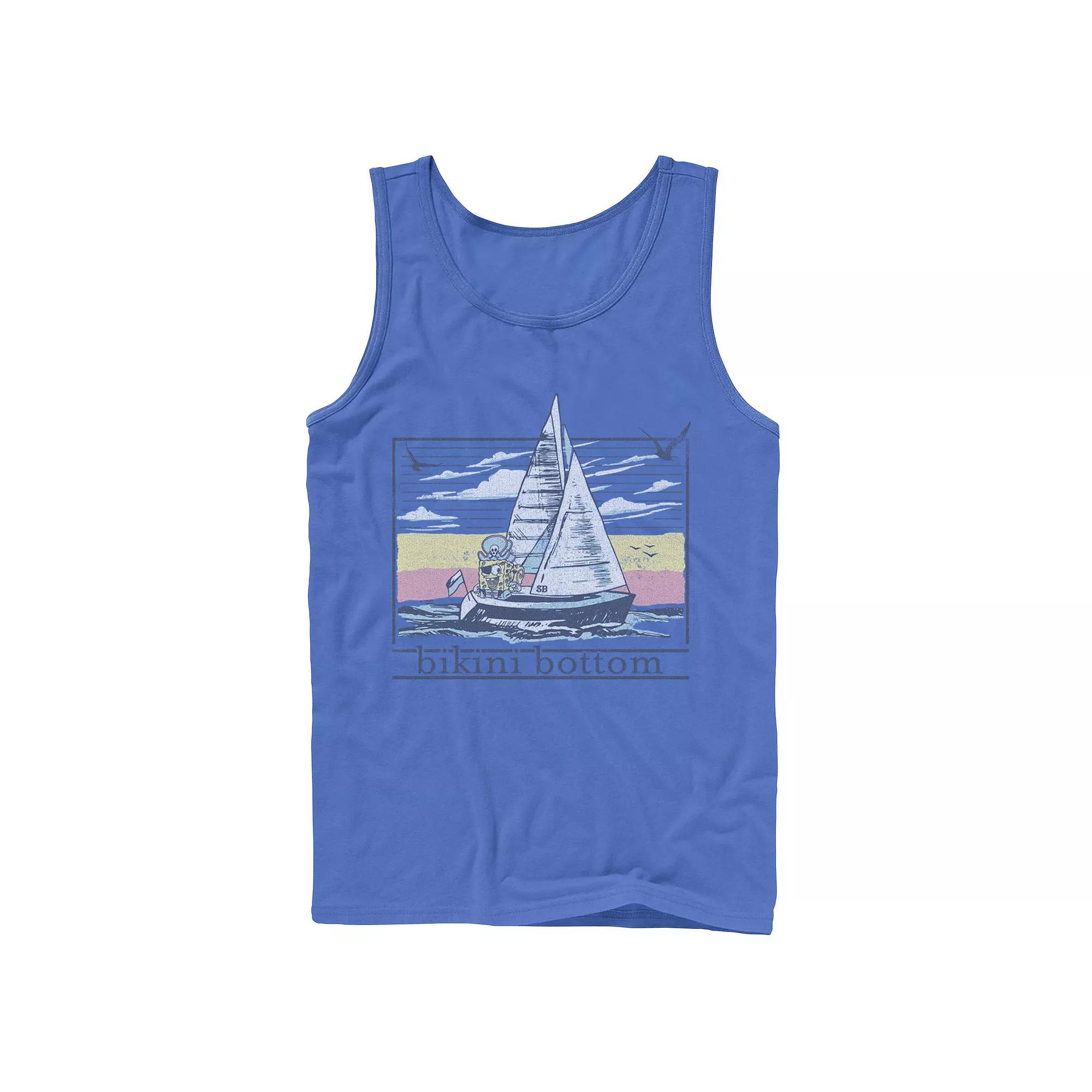Men's Nickelodeon SpongBob SquarePants Sail Ship Tank Top,  Product Image