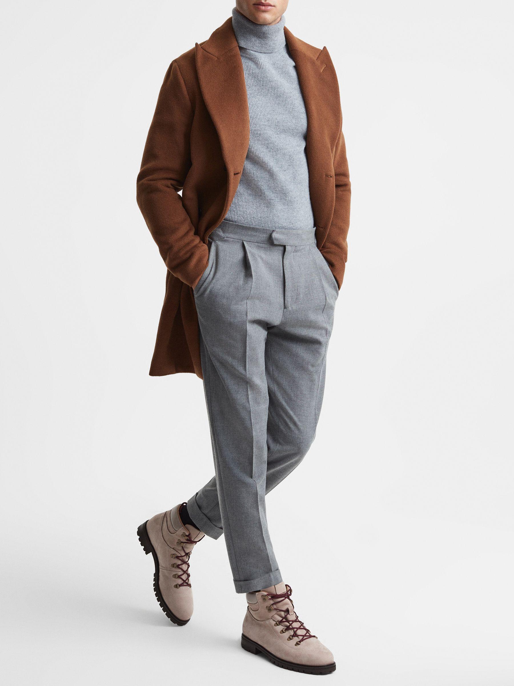 Leather Hiking Boots in Stone Product Image