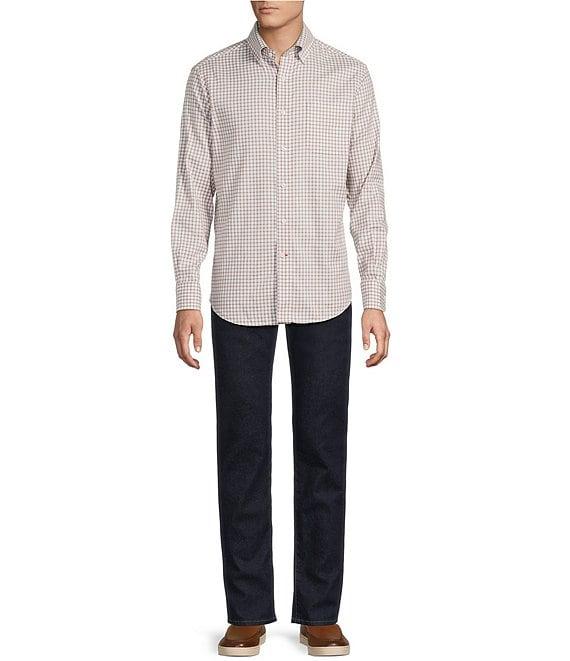 Cremieux Blue Label Washed Oxford Small Check Long Sleeve Woven Shirt Product Image