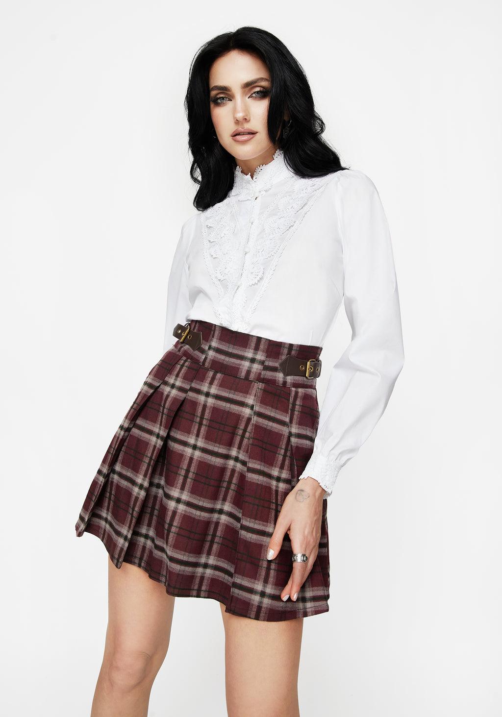 Morgaine Lace Detail Button Up Shirt - White Product Image