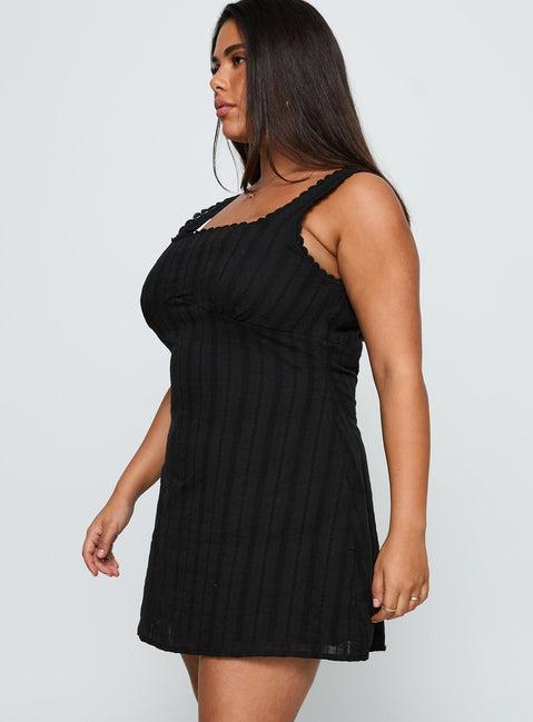 Dasha Mini Dress Black Curve Product Image