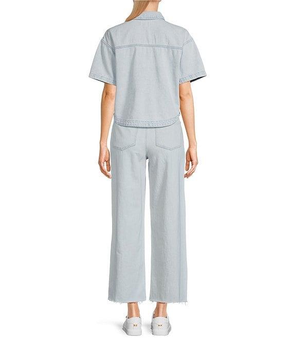 GB Button Front Denim Box Top Product Image