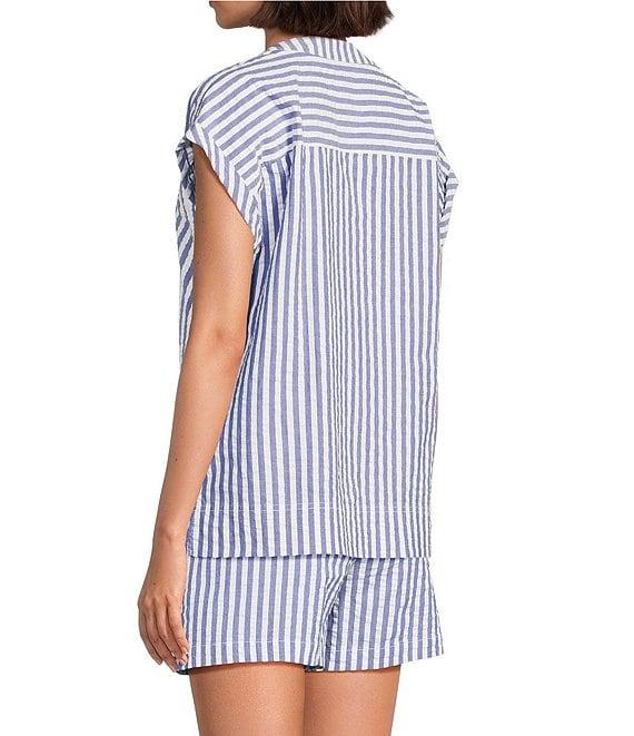 Tommy Bahama Frond Harbor Seersucker Short Sleeve Coordinating Top Product Image