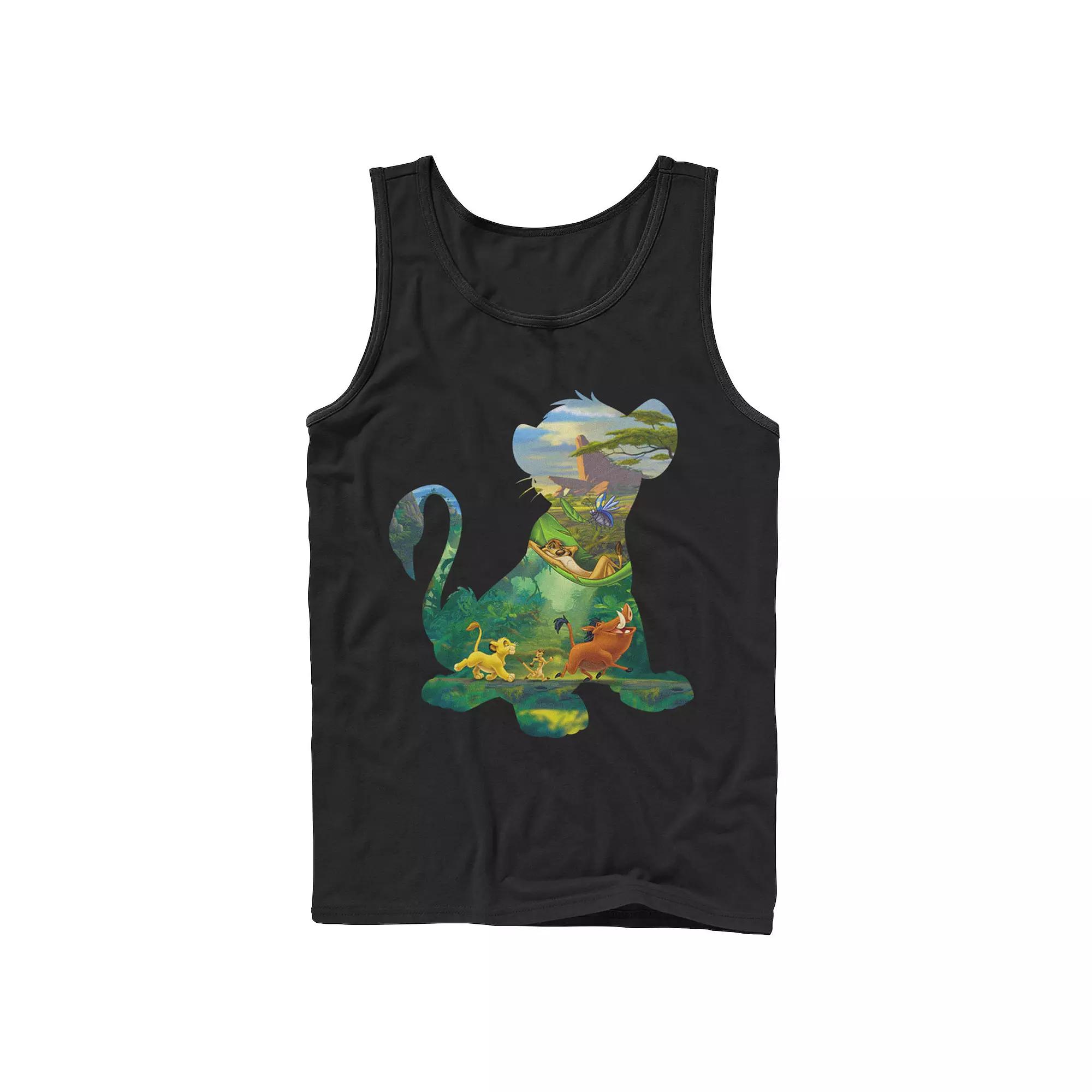 Disney's The Lion King Simba Men's Silhouette Timon Pumbaa Zazu Tank Top,  Product Image