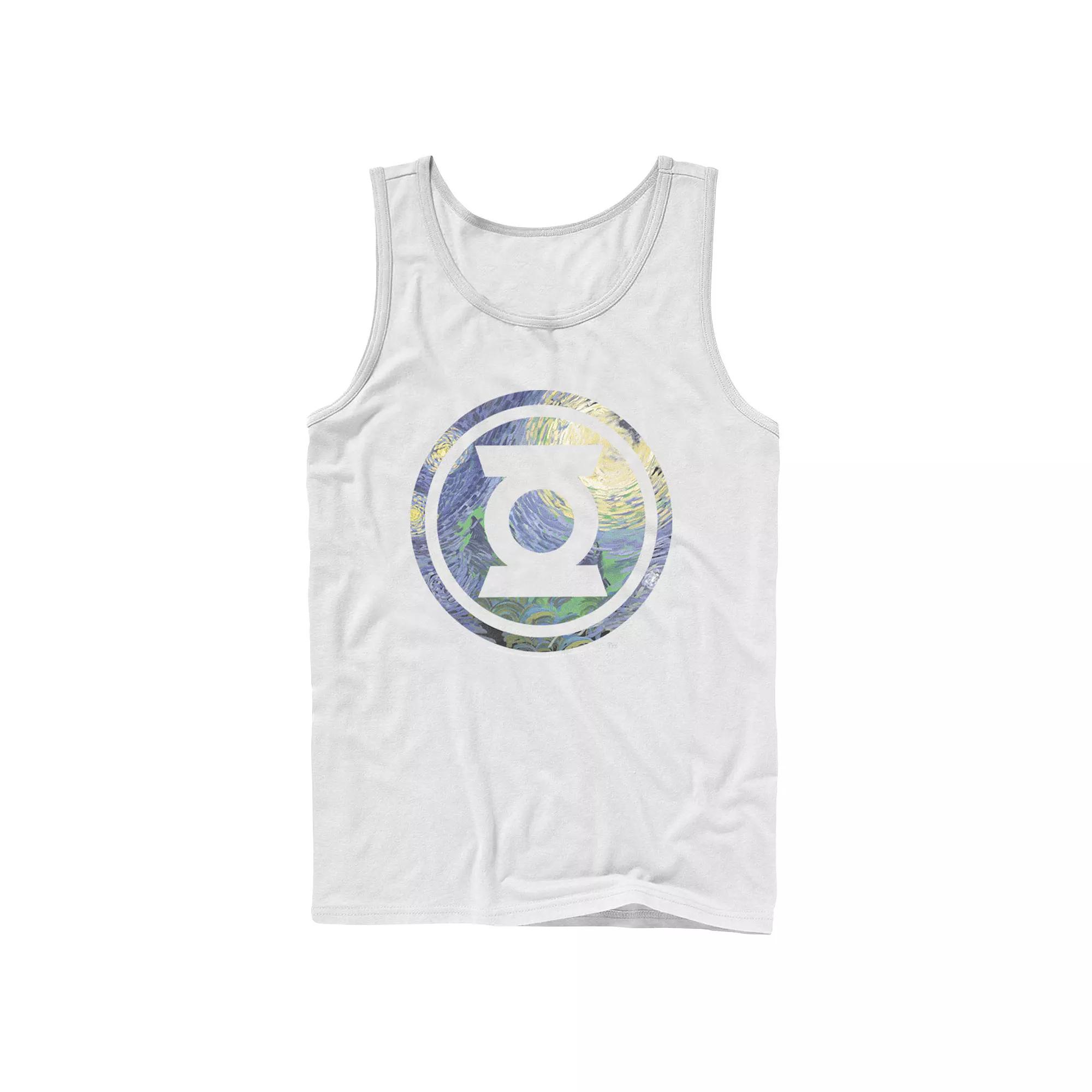 Men's DC Comics Green Lantern Starry Night Logo Tank Top,  Product Image
