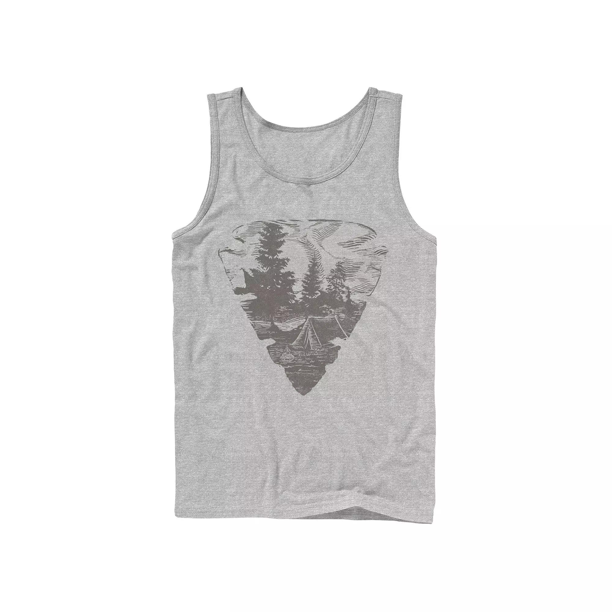 Men's Fifth Sun Arrowhead Camping Sketch Fill Tank Top,  Product Image