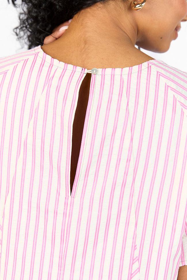 Set Free Pink Striped Panel Mini Dress FINAL SALE Product Image