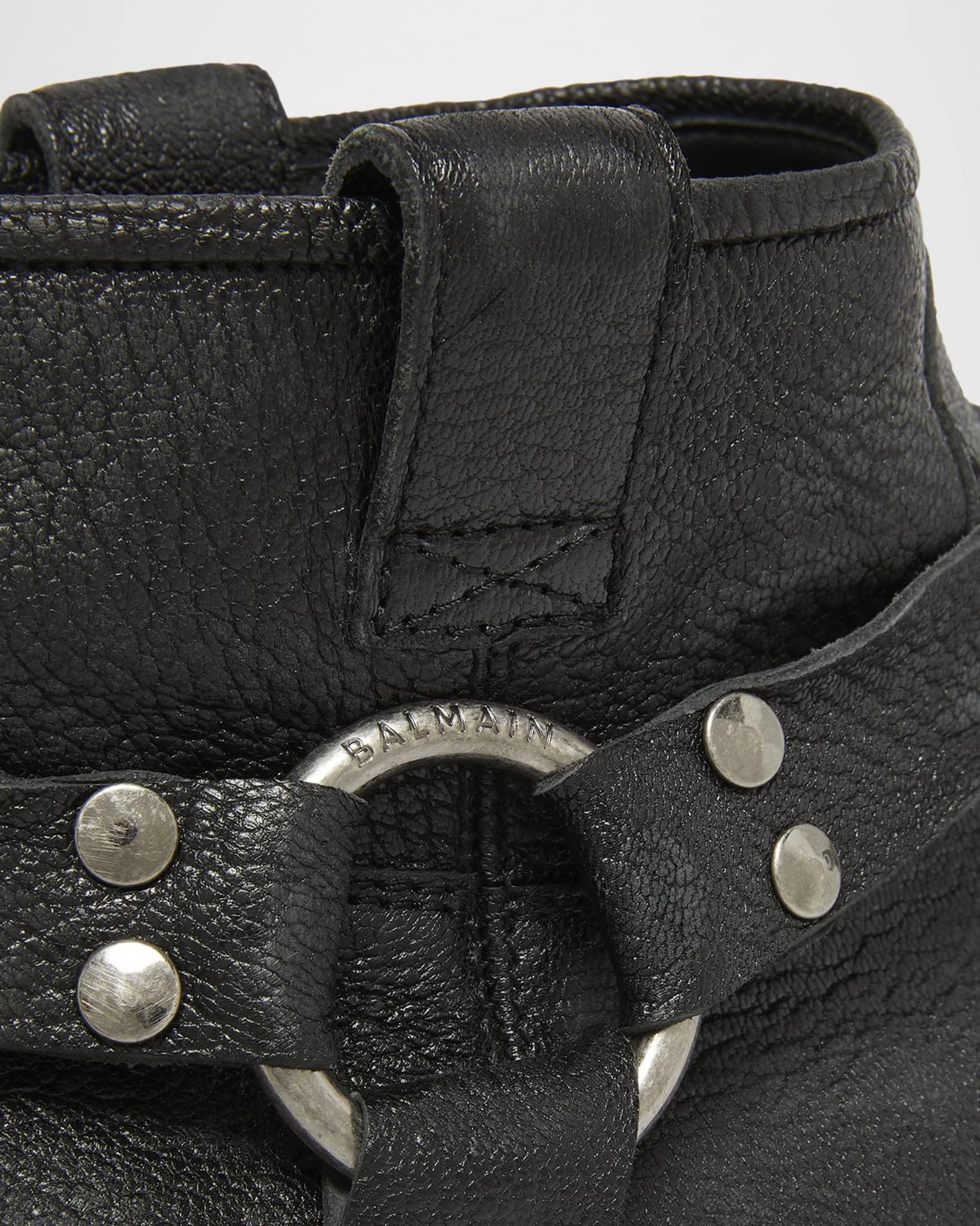 Men's Biker Calfskin Ankle Boots Product Image