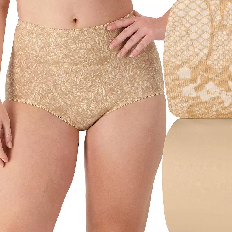 Bali 2-pack Cotton Stretch Light Control Shaping Brief Panty X037, Womens Product Image