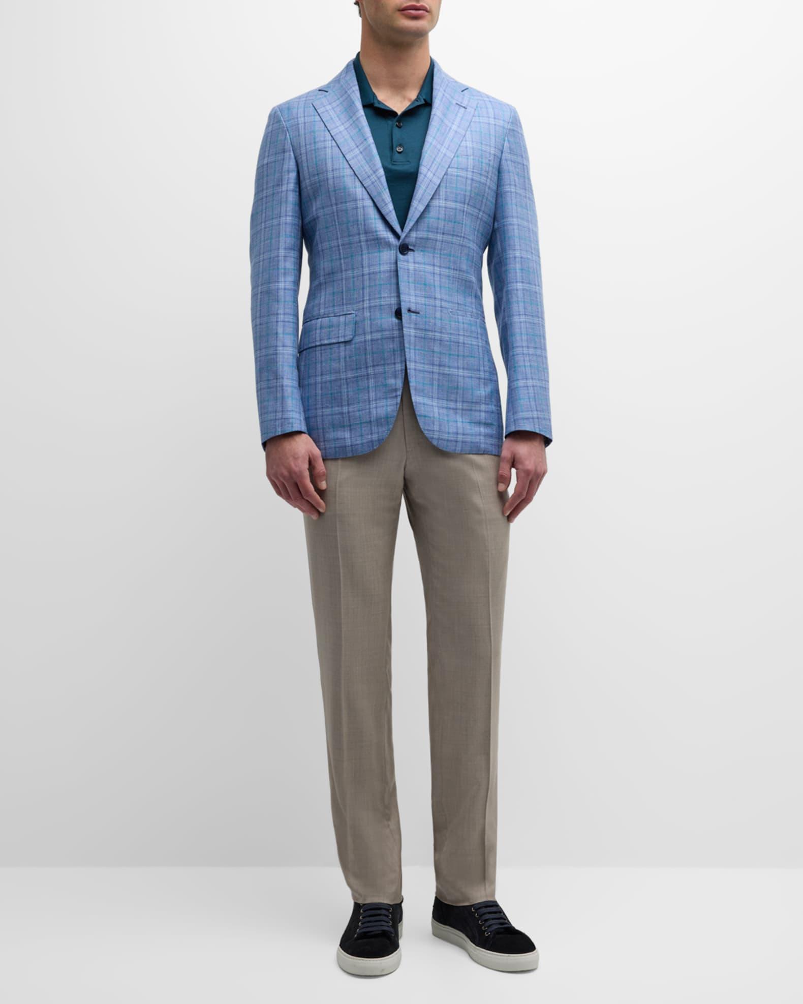Men's Cashmere-Blend Plaid Sport Coat Product Image