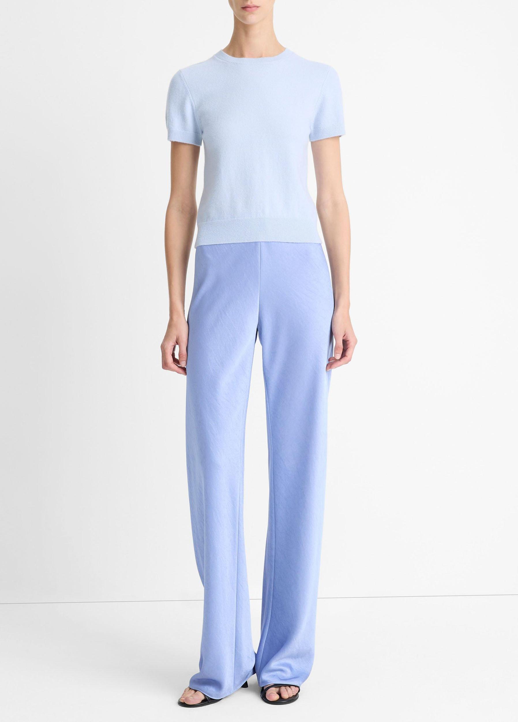 Womens Wool & Cashmere-Blend Short-Sleeve Sweater Vince Product Image