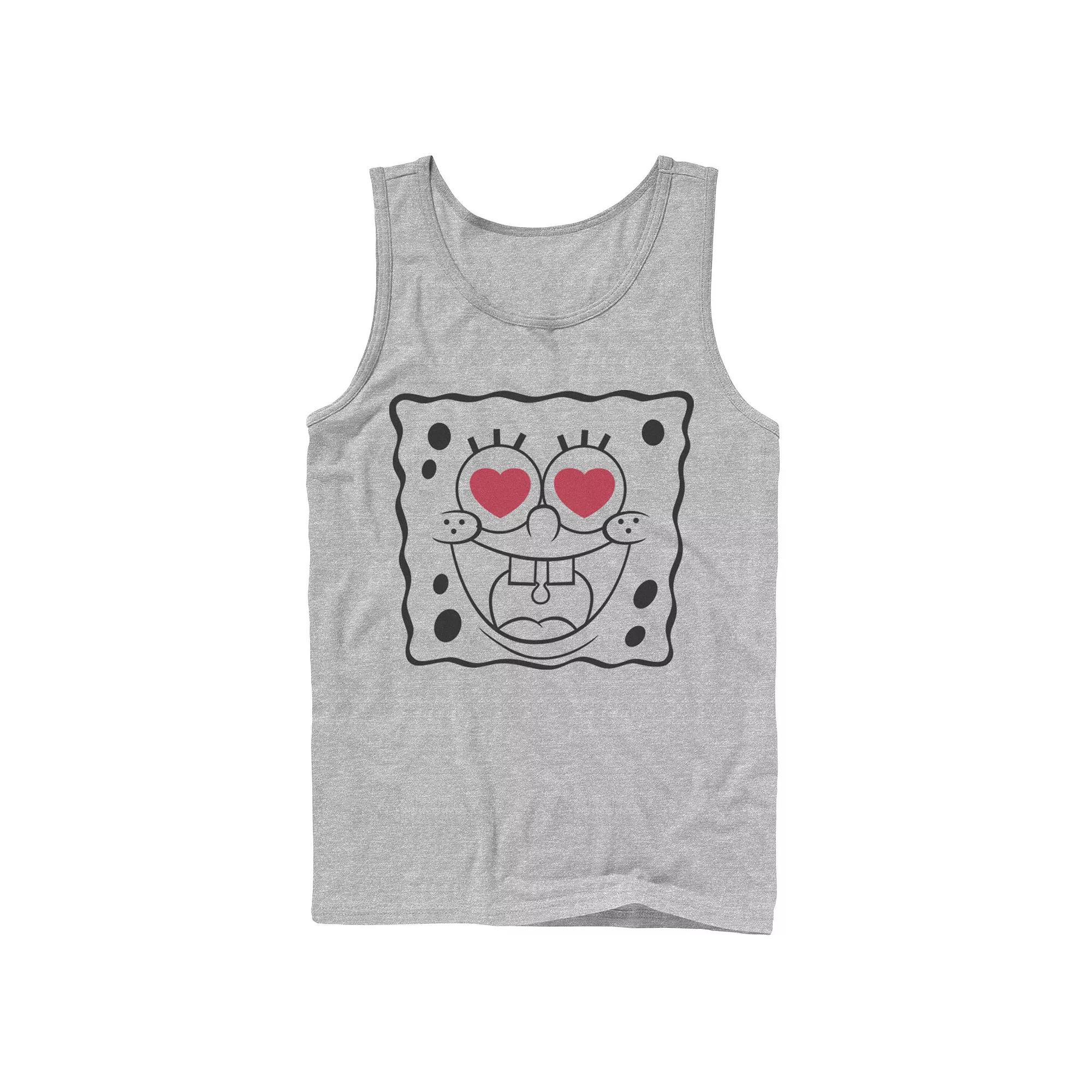 Men's Nickelodeon SpongeBob SquarePants Heart Eyes Line Art Tank Top,  Product Image