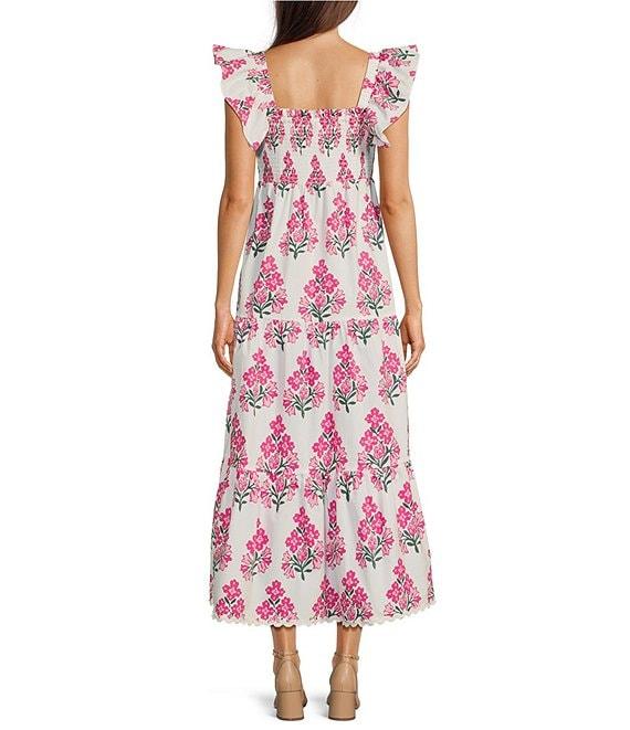 SAIL to SABLE x Amy Littleson McNitt The Debra Hibiscus Print Smocked Maxi Dress Product Image