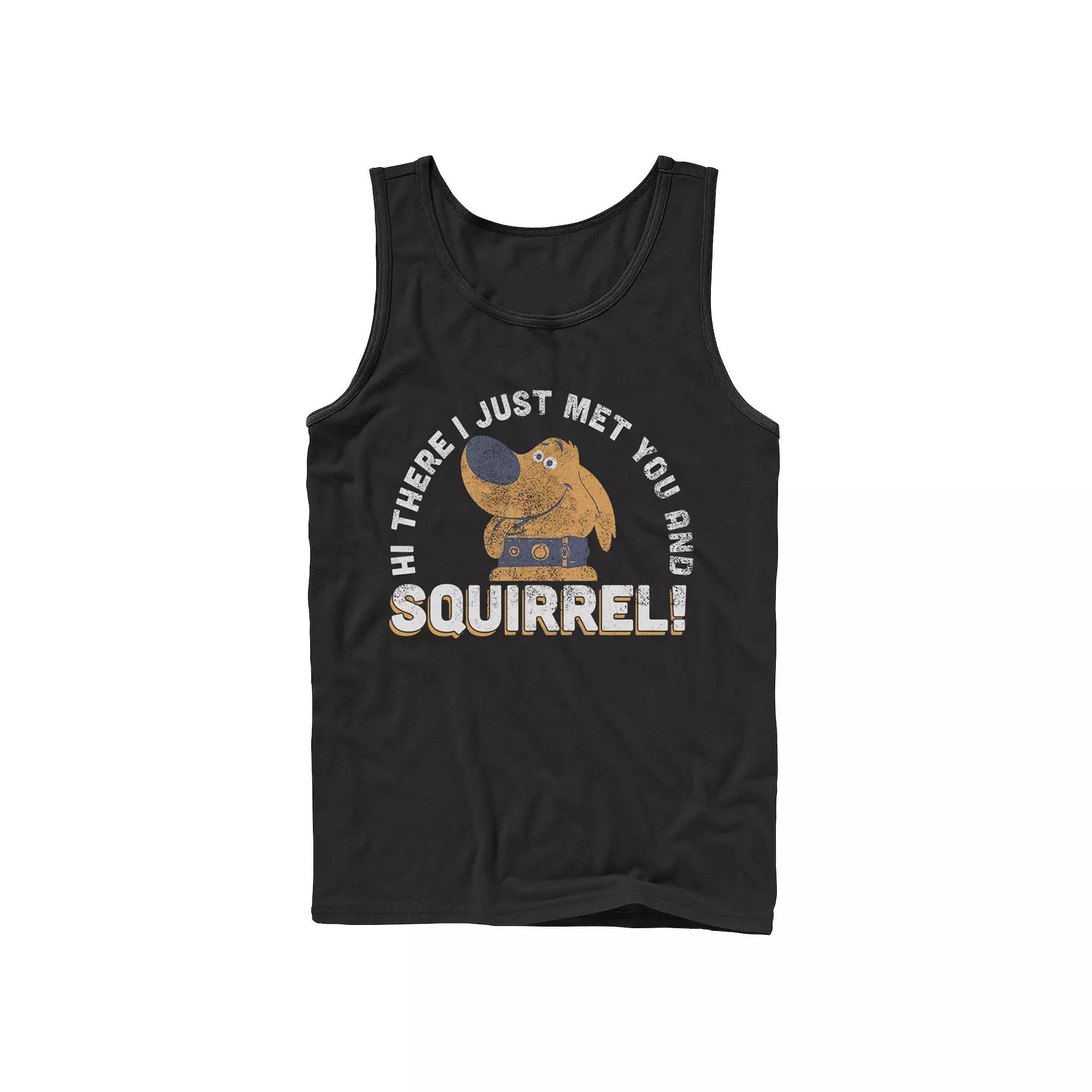 Disney / Pixar's Up Dug Men's Just Met and SQUIRREL! Tank Top,  Product Image