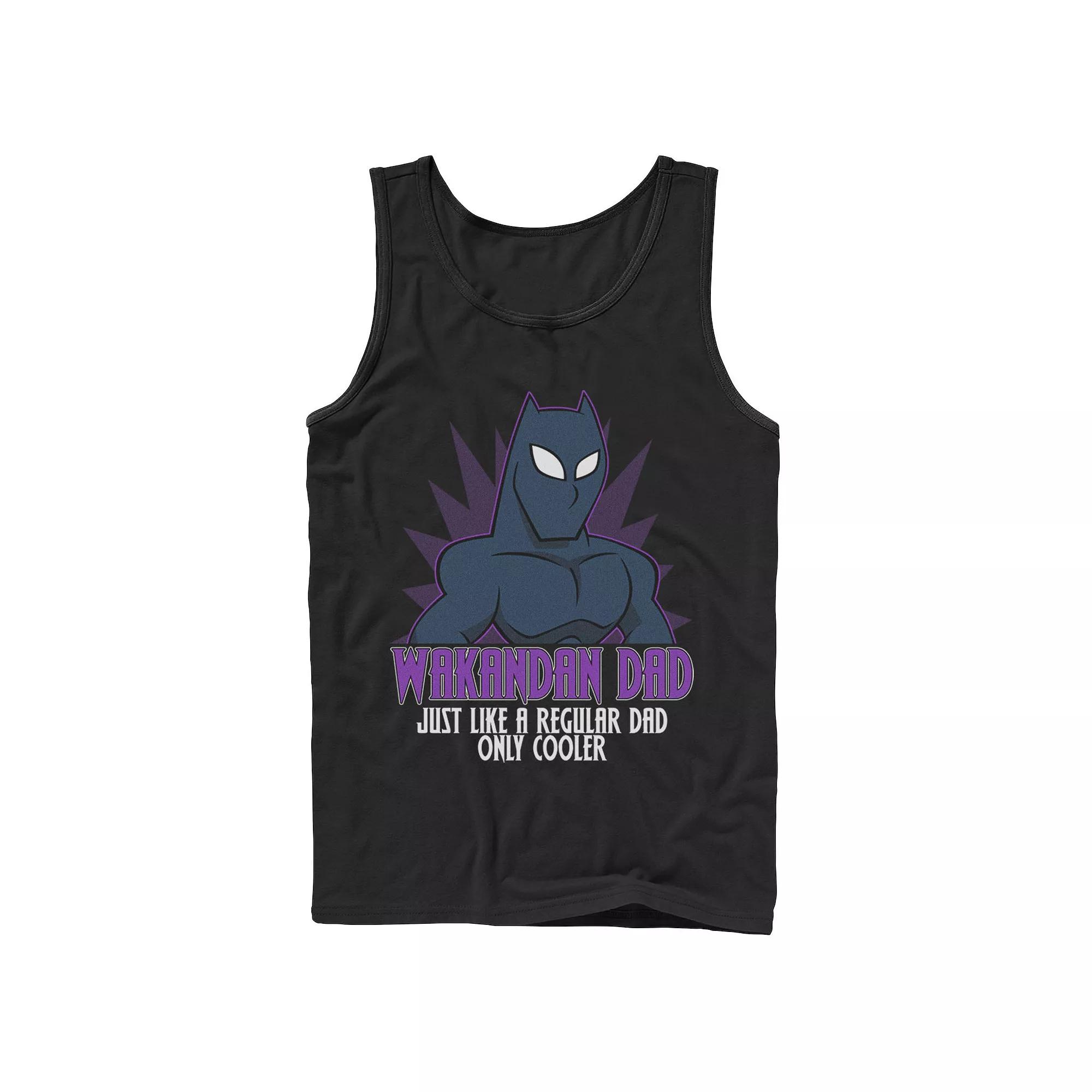 Men's Marvel Father's Day Black Panther Wakandan Dad Comic Pop Tank Top,  Product Image