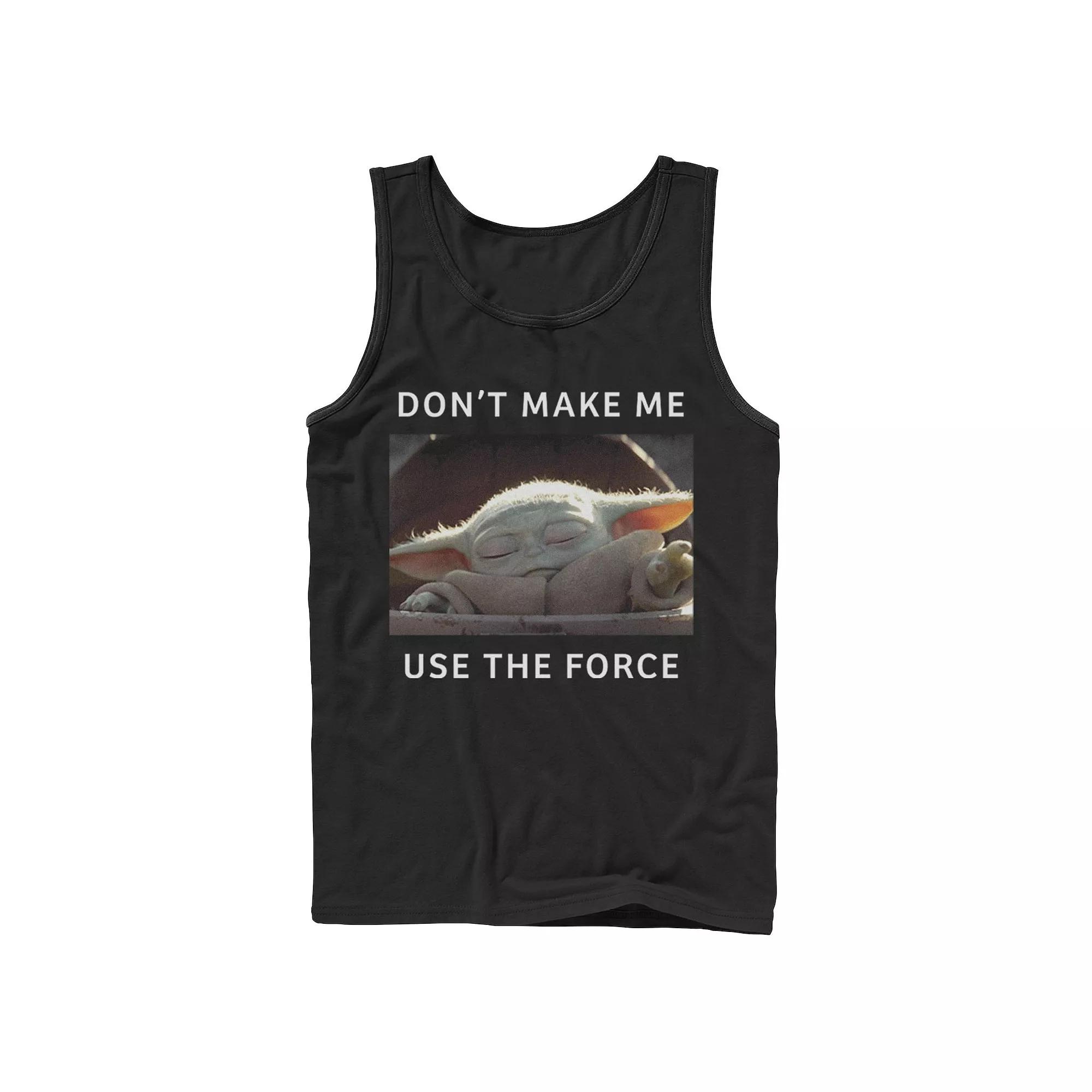 Men's Star Wars The Child Force Meme Quote Tank Top,  Product Image